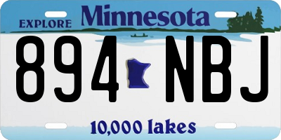MN license plate 894NBJ