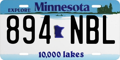 MN license plate 894NBL