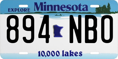 MN license plate 894NBO