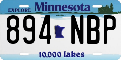 MN license plate 894NBP