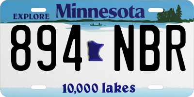 MN license plate 894NBR