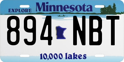 MN license plate 894NBT