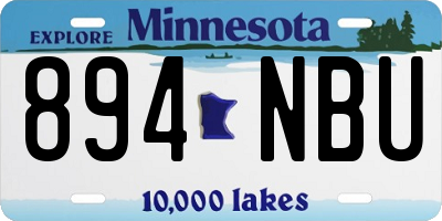 MN license plate 894NBU
