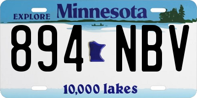 MN license plate 894NBV