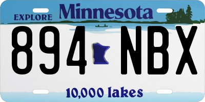 MN license plate 894NBX
