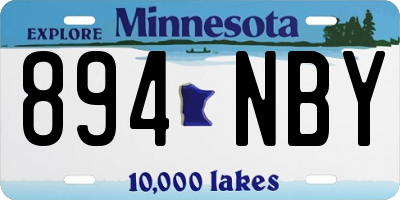 MN license plate 894NBY