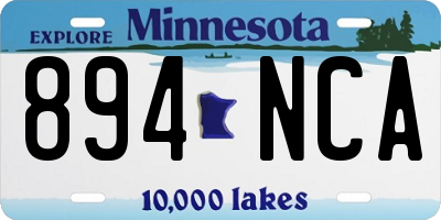 MN license plate 894NCA