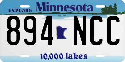 MN license plate 894NCC