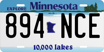 MN license plate 894NCE