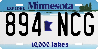 MN license plate 894NCG