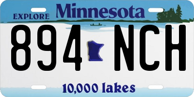 MN license plate 894NCH
