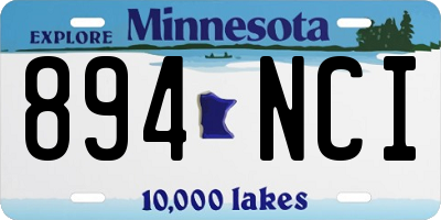 MN license plate 894NCI