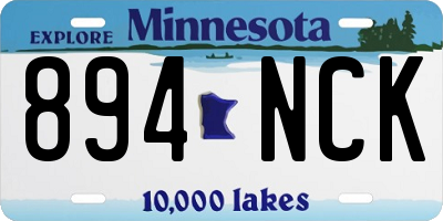 MN license plate 894NCK