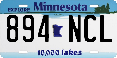 MN license plate 894NCL