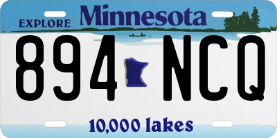 MN license plate 894NCQ