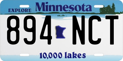 MN license plate 894NCT