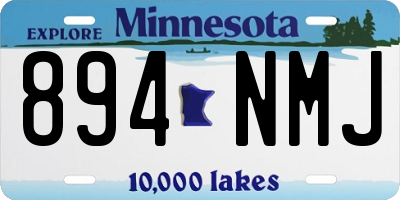 MN license plate 894NMJ