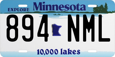 MN license plate 894NML