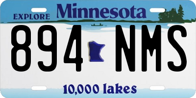 MN license plate 894NMS