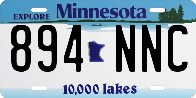 MN license plate 894NNC