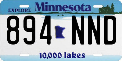 MN license plate 894NND