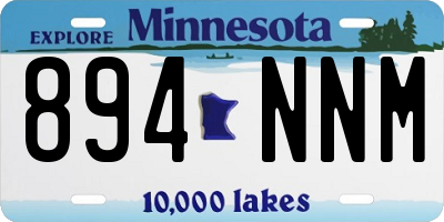 MN license plate 894NNM