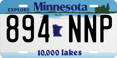 MN license plate 894NNP