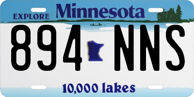 MN license plate 894NNS