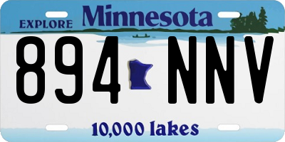 MN license plate 894NNV