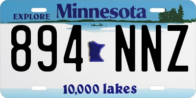 MN license plate 894NNZ
