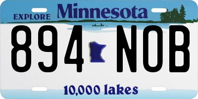 MN license plate 894NOB