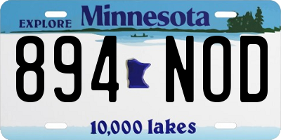 MN license plate 894NOD