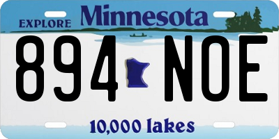 MN license plate 894NOE