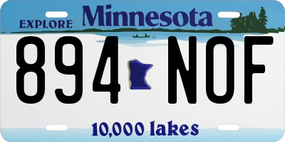 MN license plate 894NOF