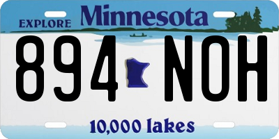 MN license plate 894NOH