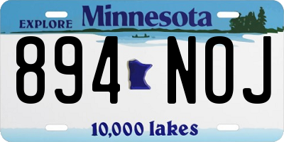 MN license plate 894NOJ