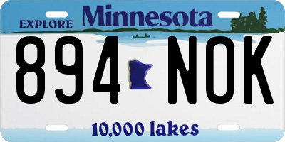 MN license plate 894NOK