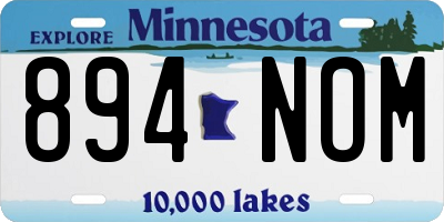 MN license plate 894NOM