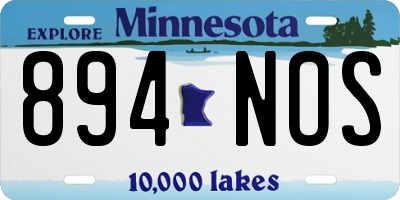 MN license plate 894NOS