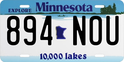 MN license plate 894NOU