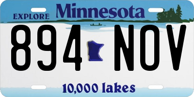MN license plate 894NOV