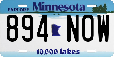MN license plate 894NOW