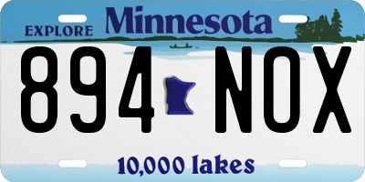 MN license plate 894NOX