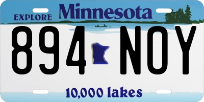 MN license plate 894NOY