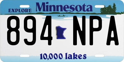 MN license plate 894NPA