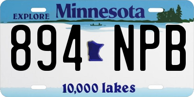 MN license plate 894NPB