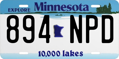 MN license plate 894NPD