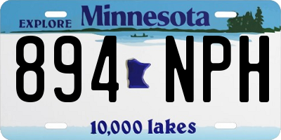 MN license plate 894NPH