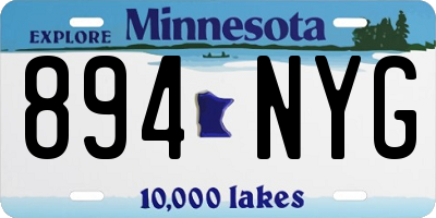 MN license plate 894NYG