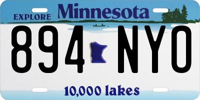 MN license plate 894NYO